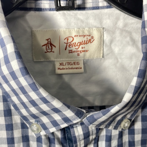 Original Penguin Heritage Slim Fit Checkered Button Down - Picture 2 of 6